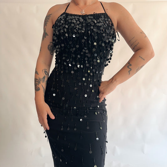 vestido vintage maxi maravilhoso!! (M)