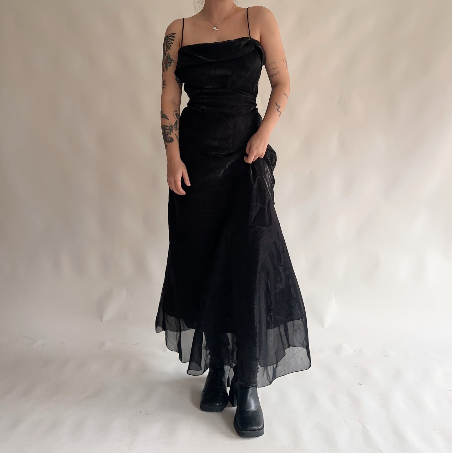 Vestido de cerimónia Vintage Maxi (L)