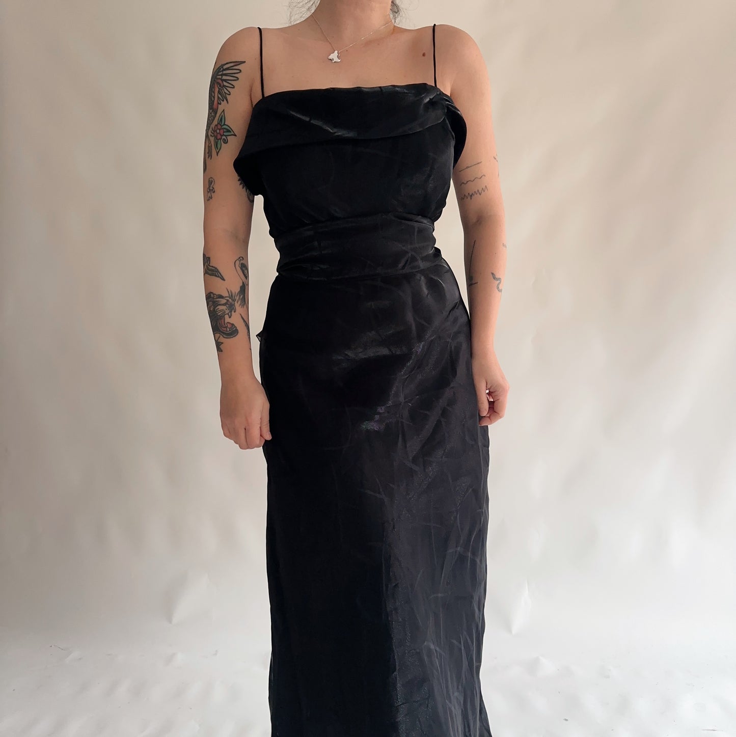 Vestido de cerimónia Vintage Maxi (L)