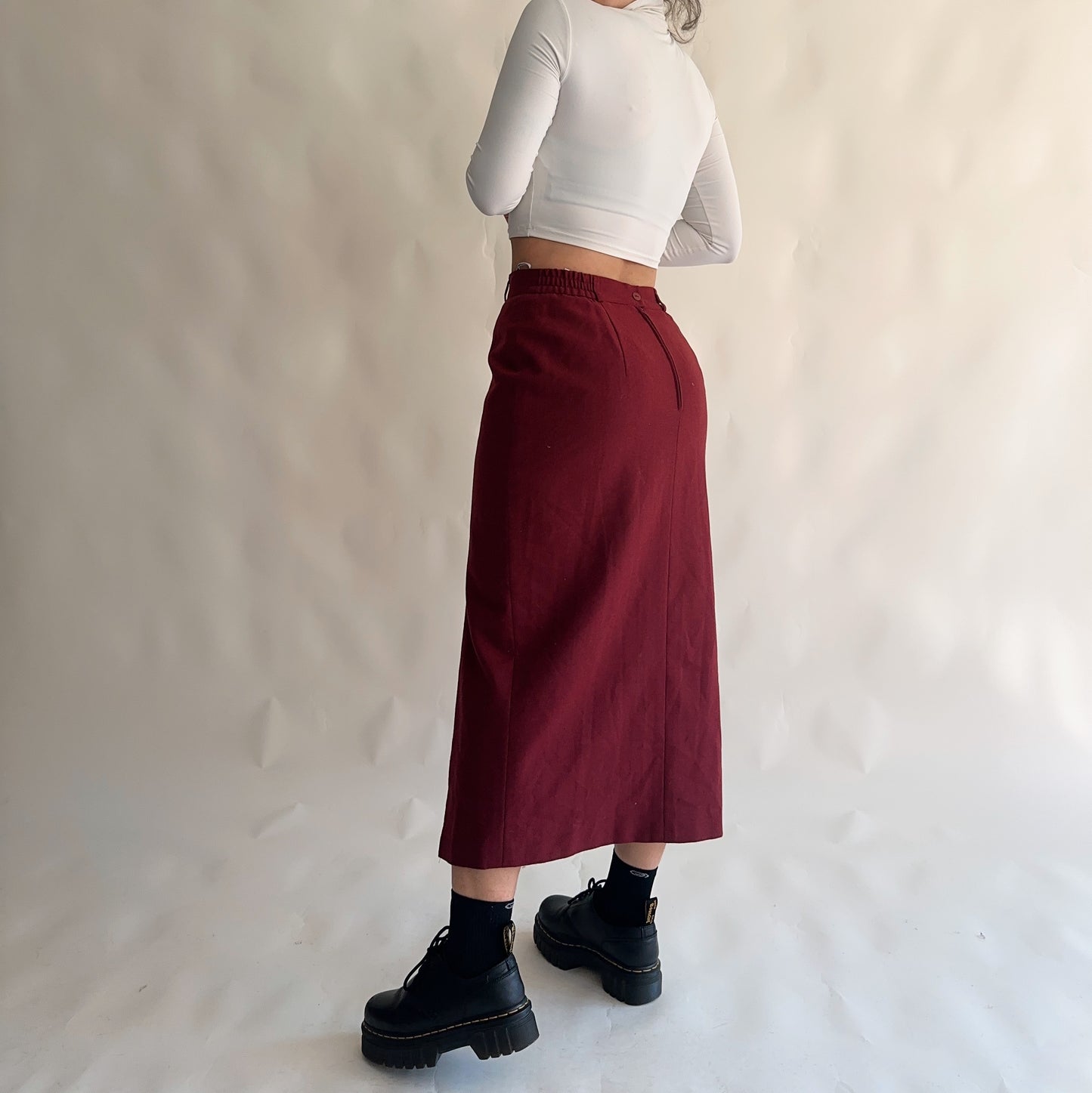 Saia Vintage Bordeaux de Inverno /L)