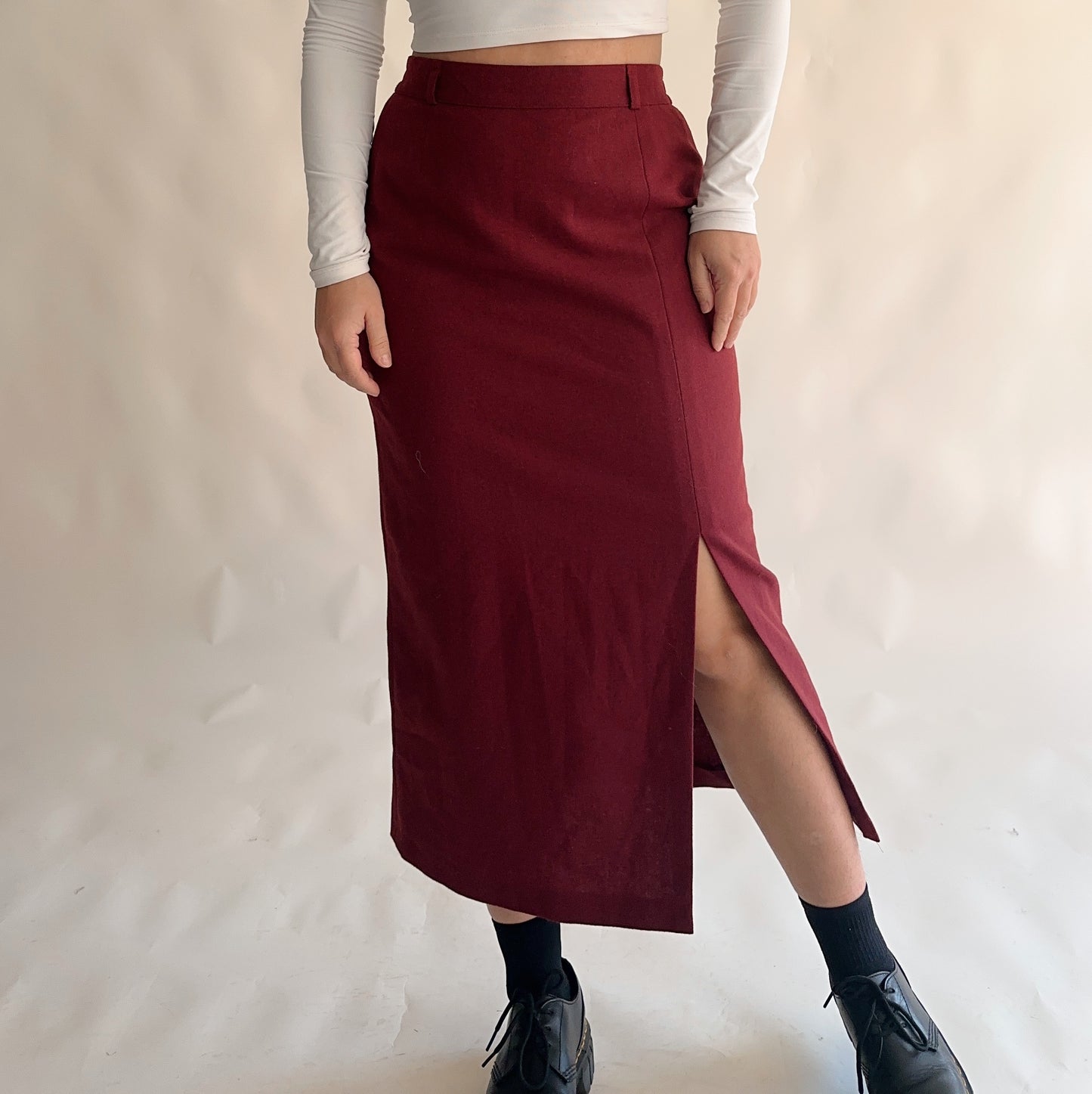 Saia Vintage Bordeaux de Inverno /L)