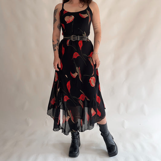 Vestido Vintage y2k assimétrico (L-XL)