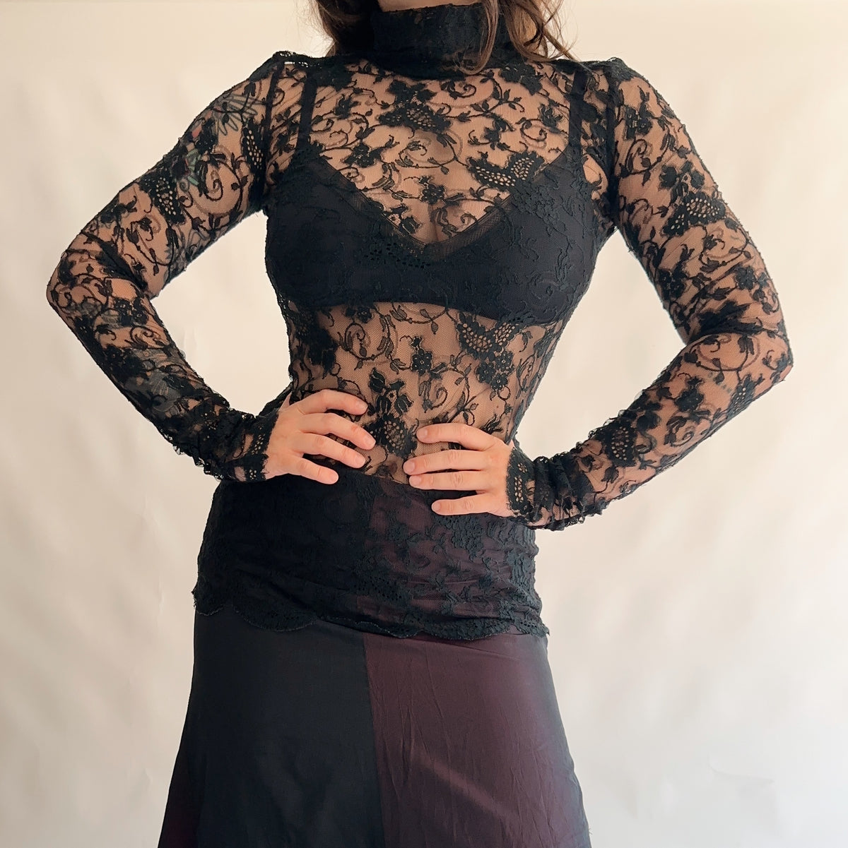 top vintage y2k rendado (M-L)