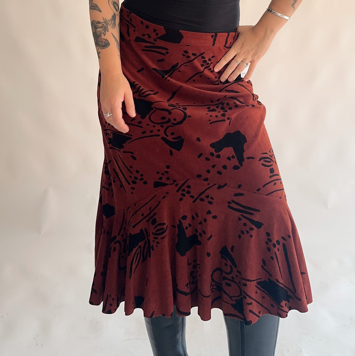 saia vintage y2k midi de inverno (XL)