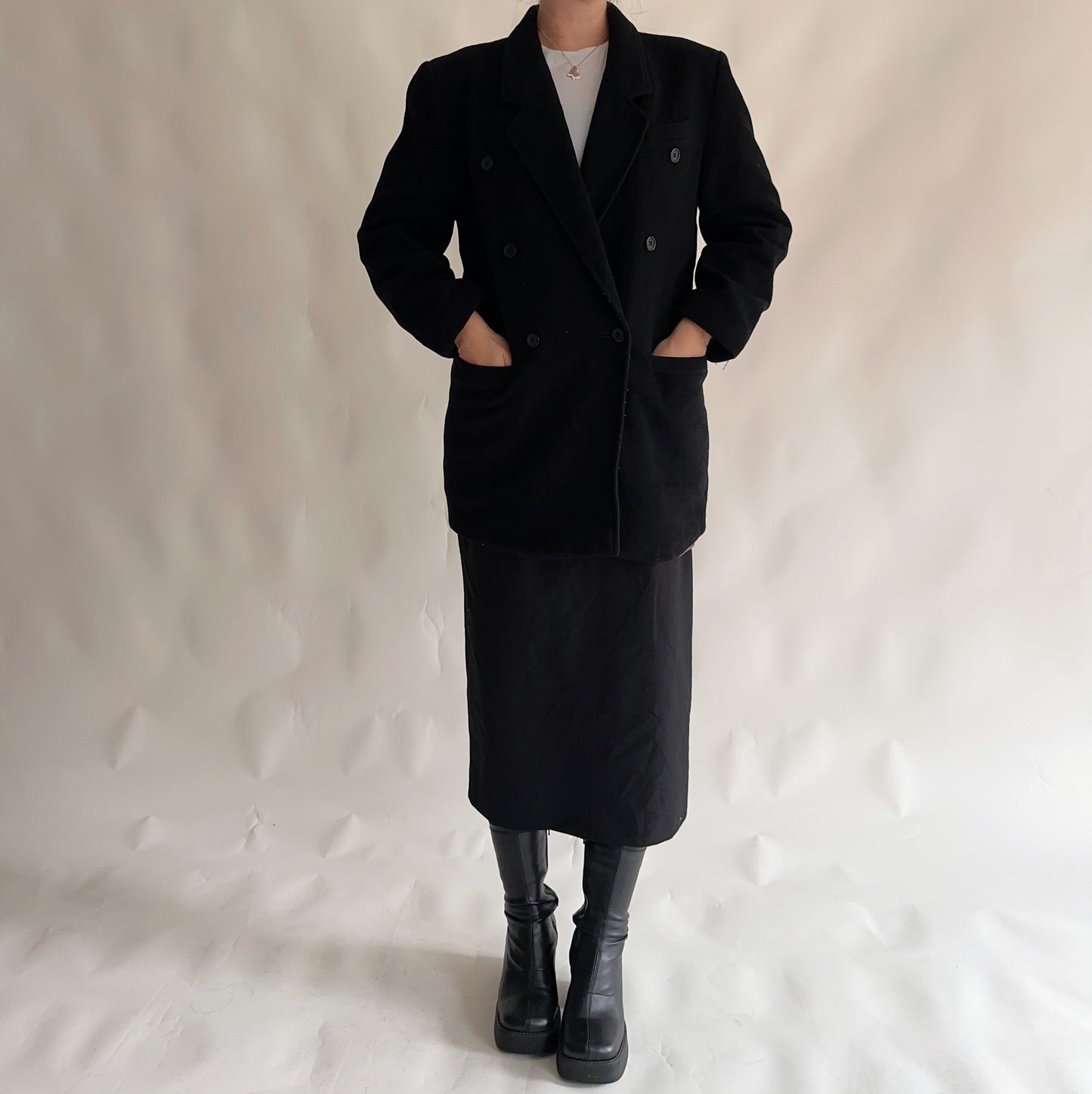 Vintage Wool and Cashmere Coat (M)