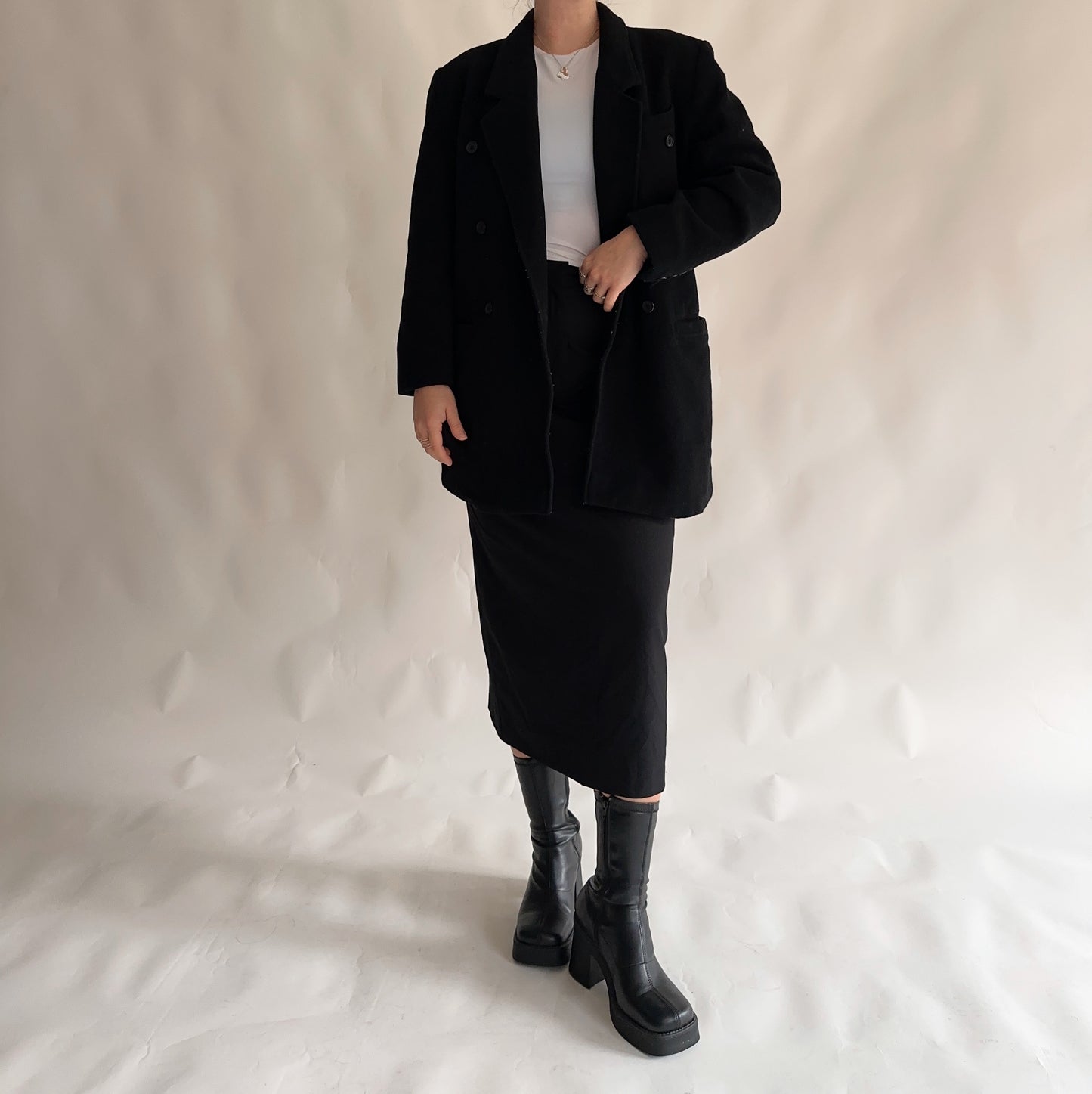 Vintage Wool and Cashmere Coat (M)