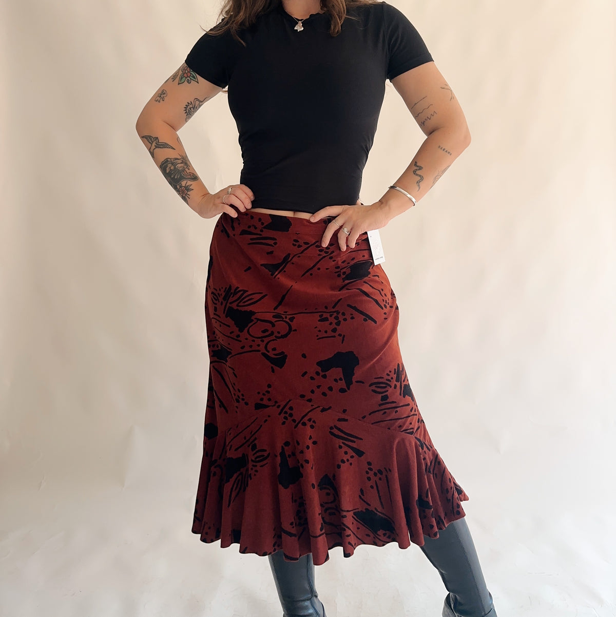 saia vintage y2k midi de inverno (XL)
