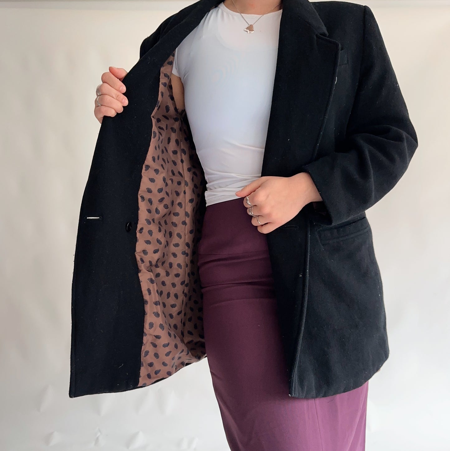 Vintage Wool and Cashmere Coat (M)