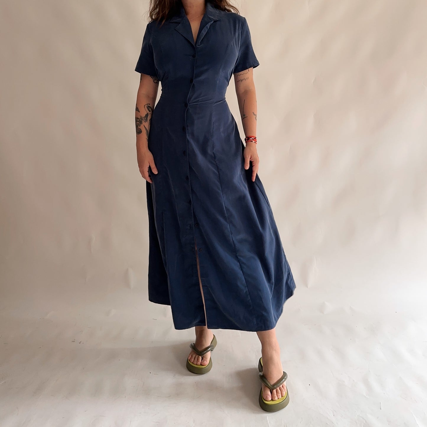 vestido vintage 90s longo (L)