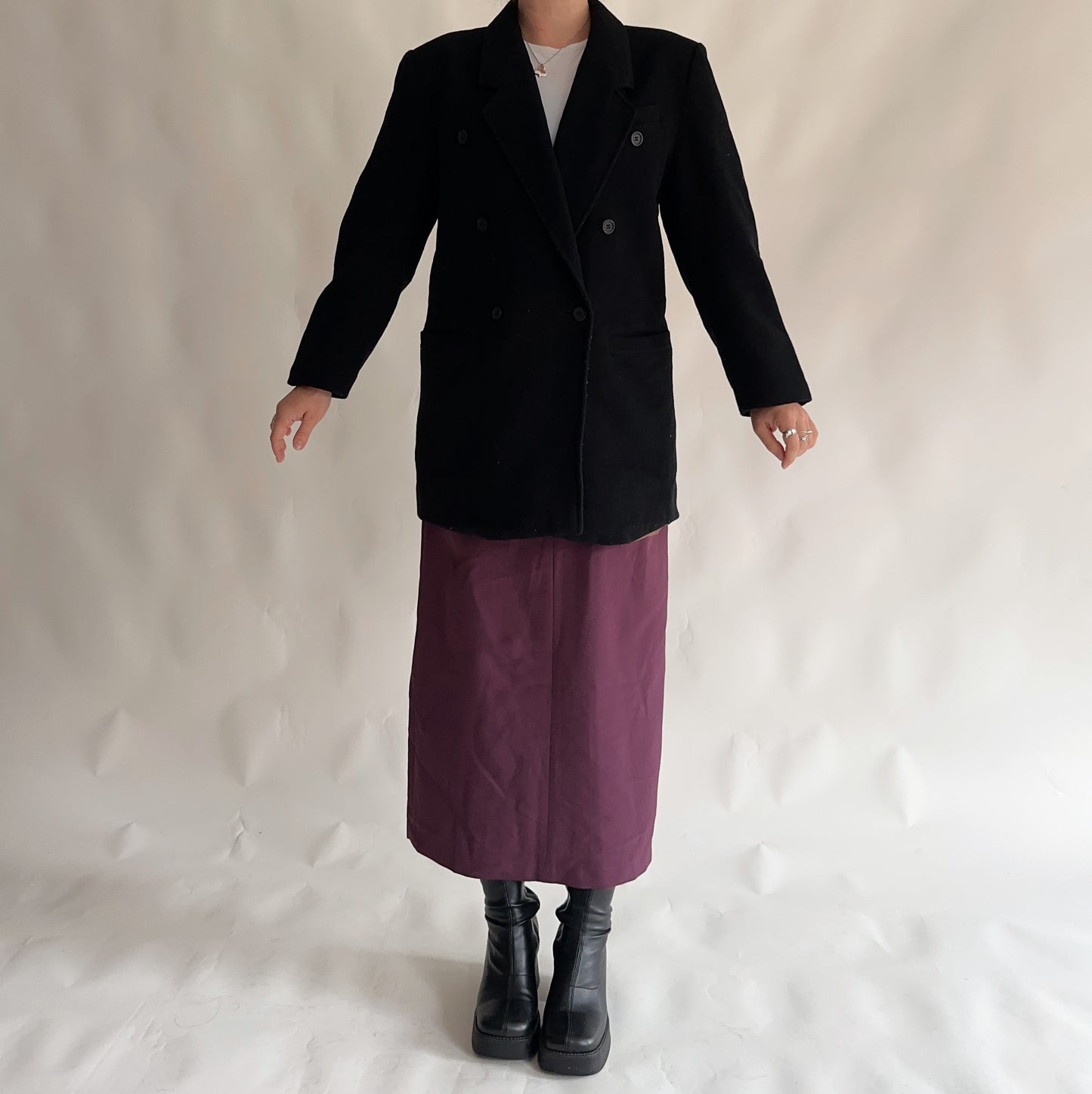 Vintage Wool and Cashmere Coat (M)