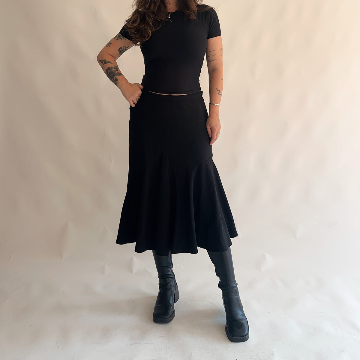saia preta vintage y2k de inverno (XL)