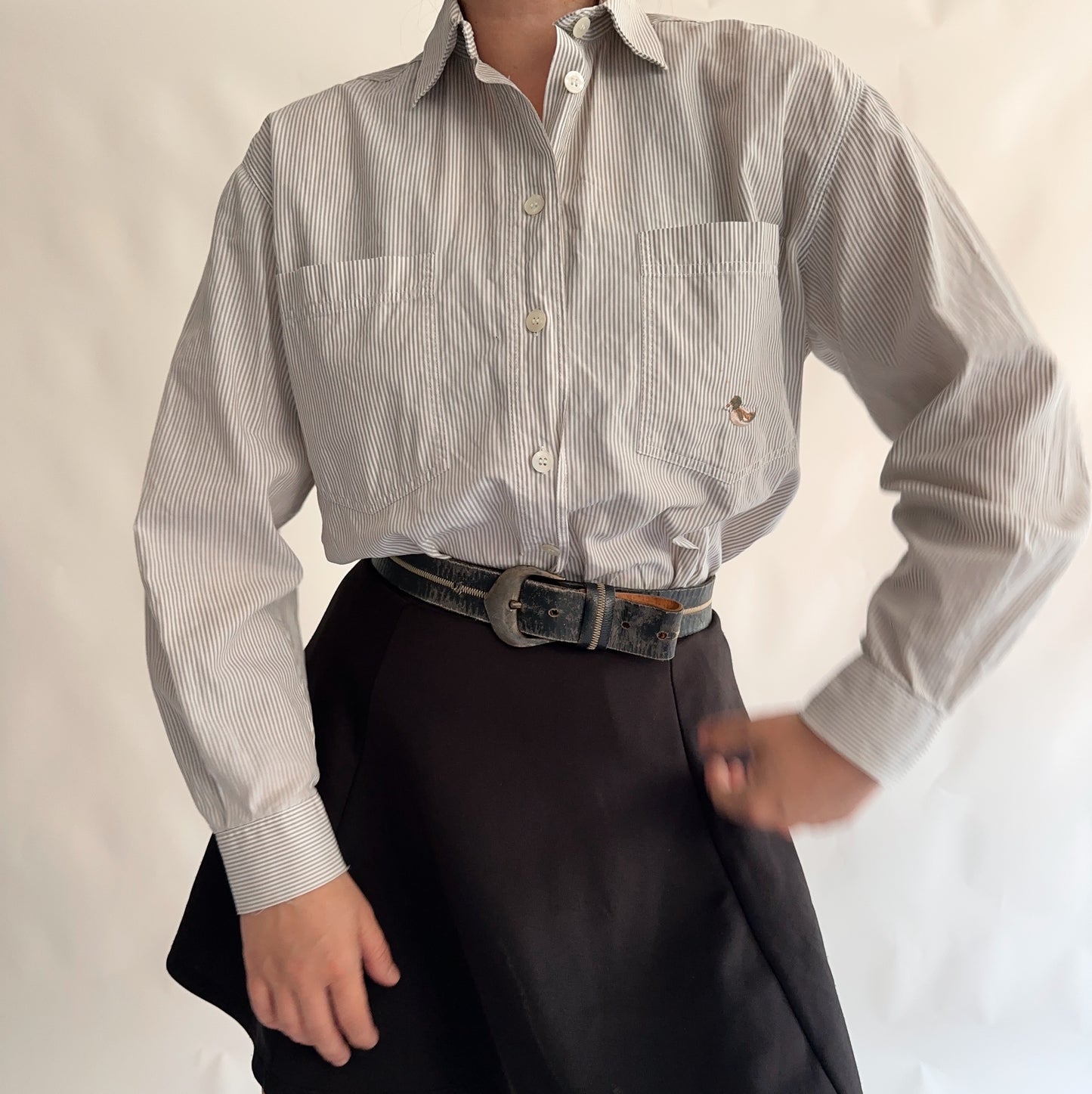 Camisa Vintage às riscas (M)