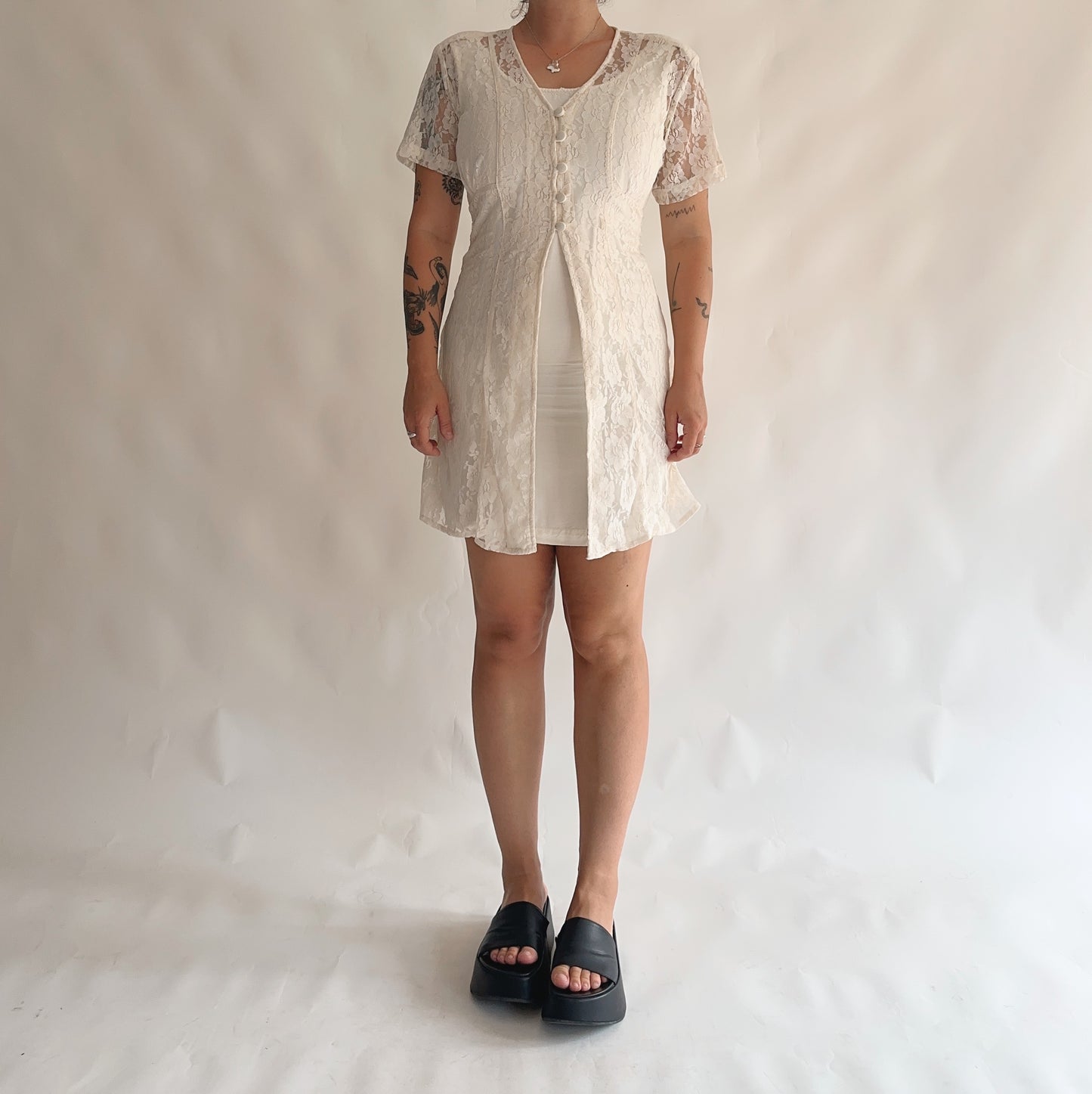 vestido vintage 90s duplo (M)