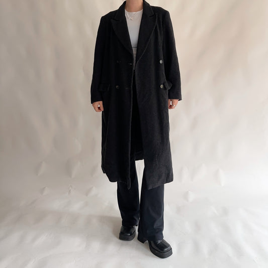Casaco Vintage Longo Lã + Cashmere (L-XL)