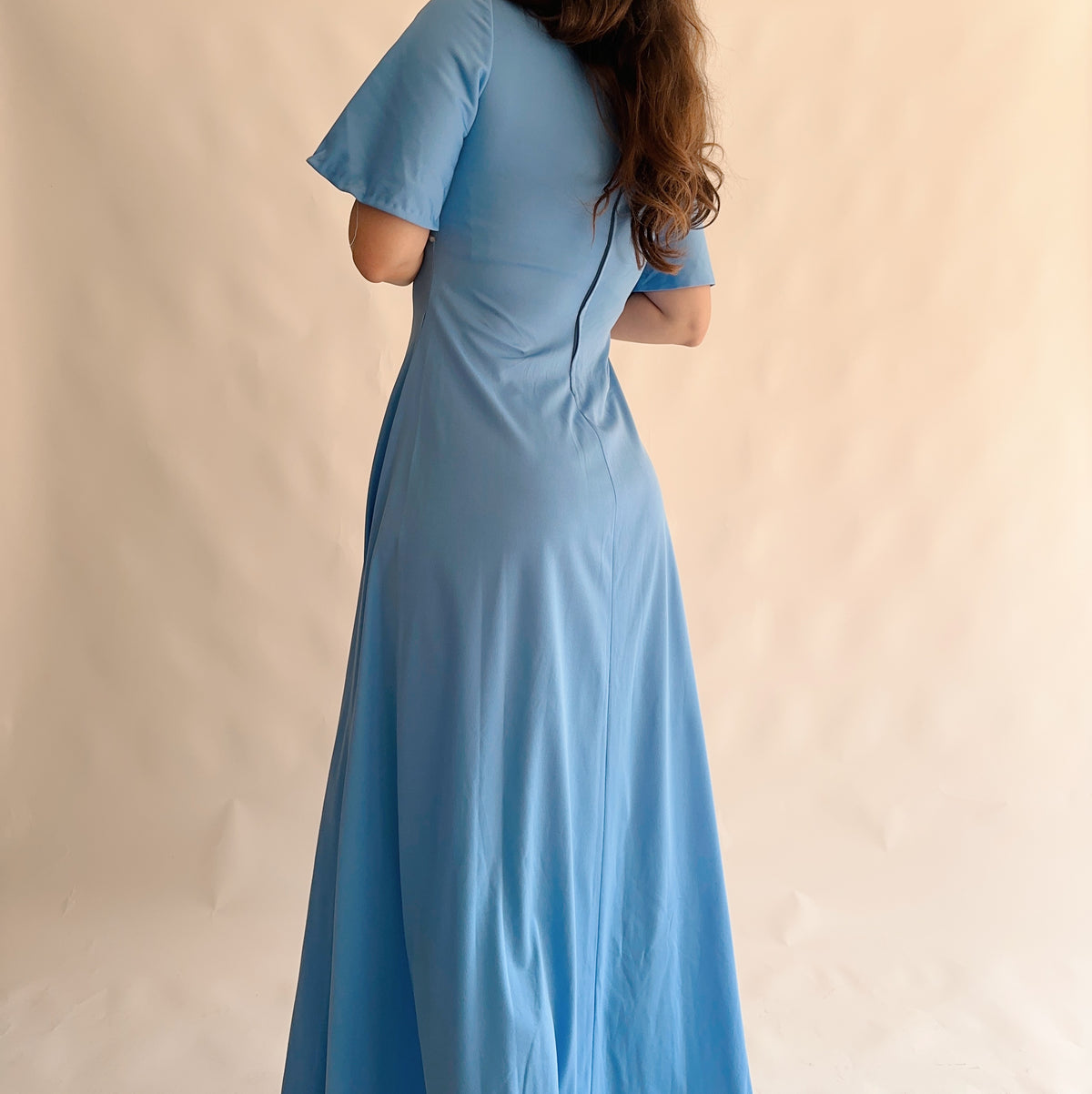 vestido vintage 70s maxi (M)