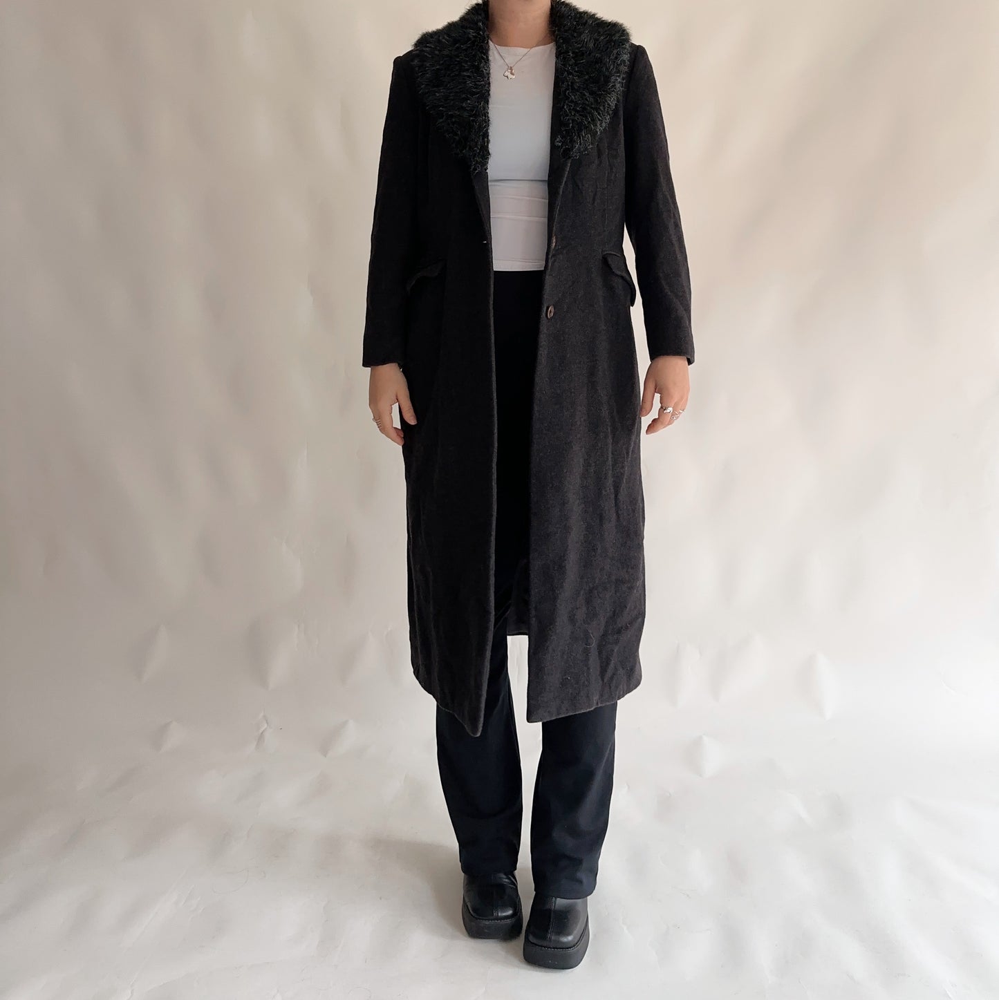 Vintage Wool and Cashmere Coat (ML)