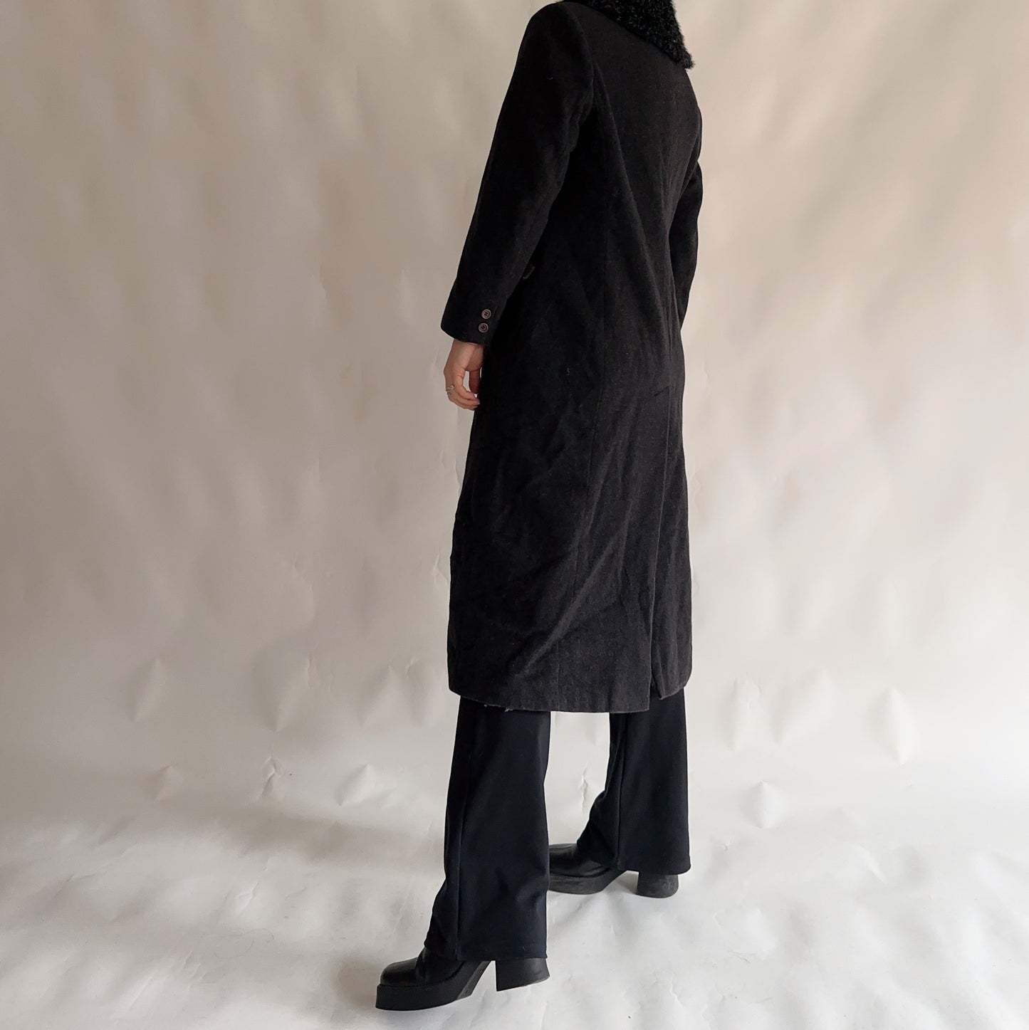 Vintage Wool and Cashmere Coat (ML)