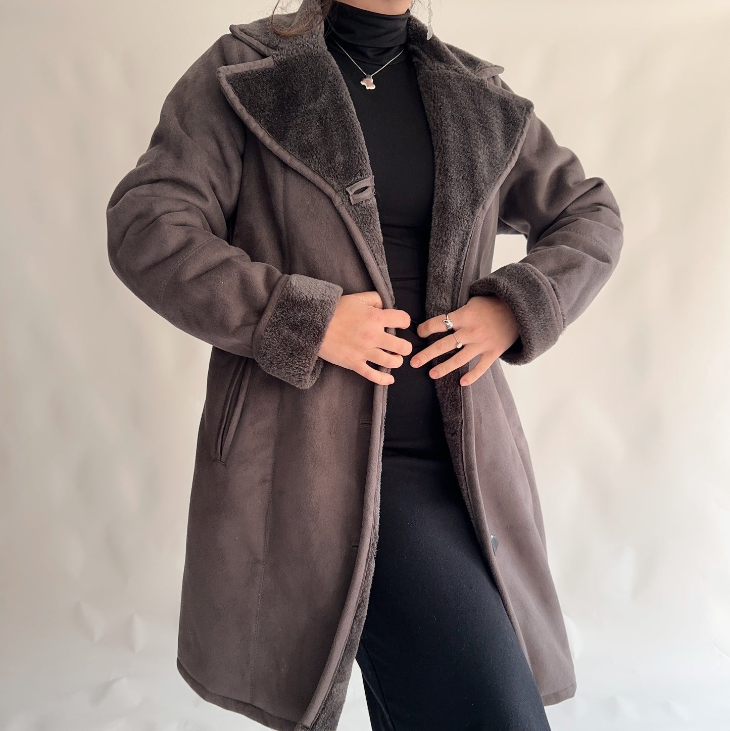 Vintage Winter Coat with Fur (ML)
