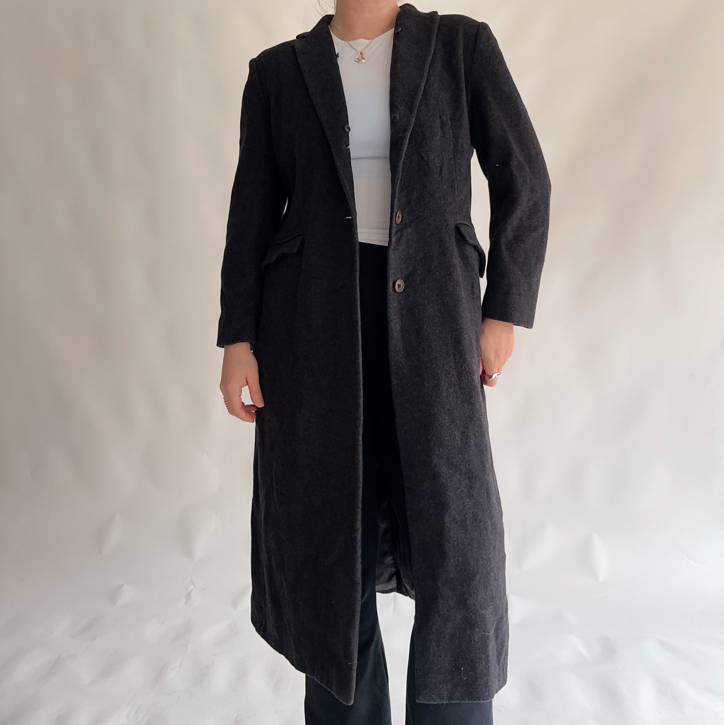 Vintage Wool and Cashmere Coat (ML)