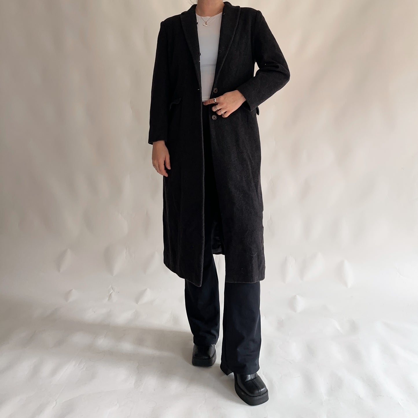 Vintage Wool and Cashmere Coat (ML)