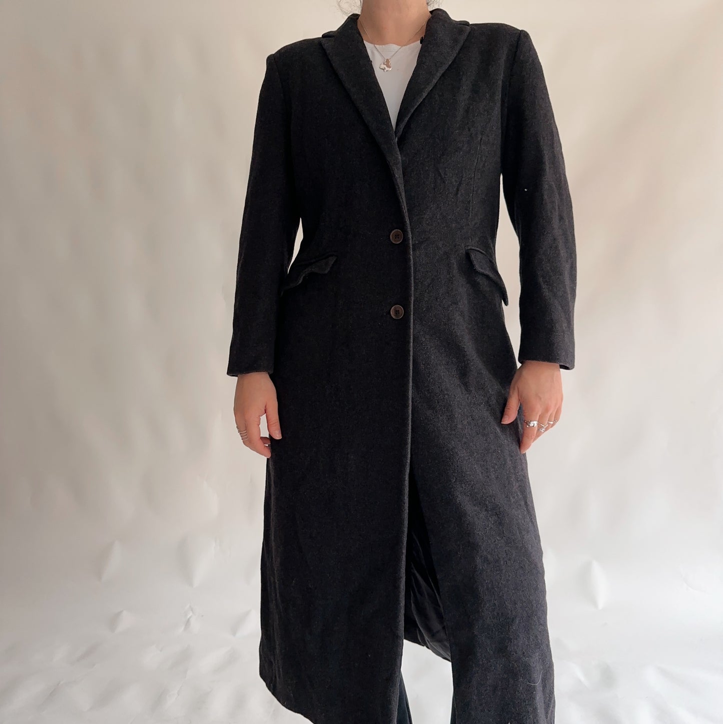 Vintage Wool and Cashmere Coat (ML)
