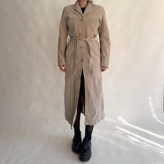 Casaco vintage Maxi de Pele (M)