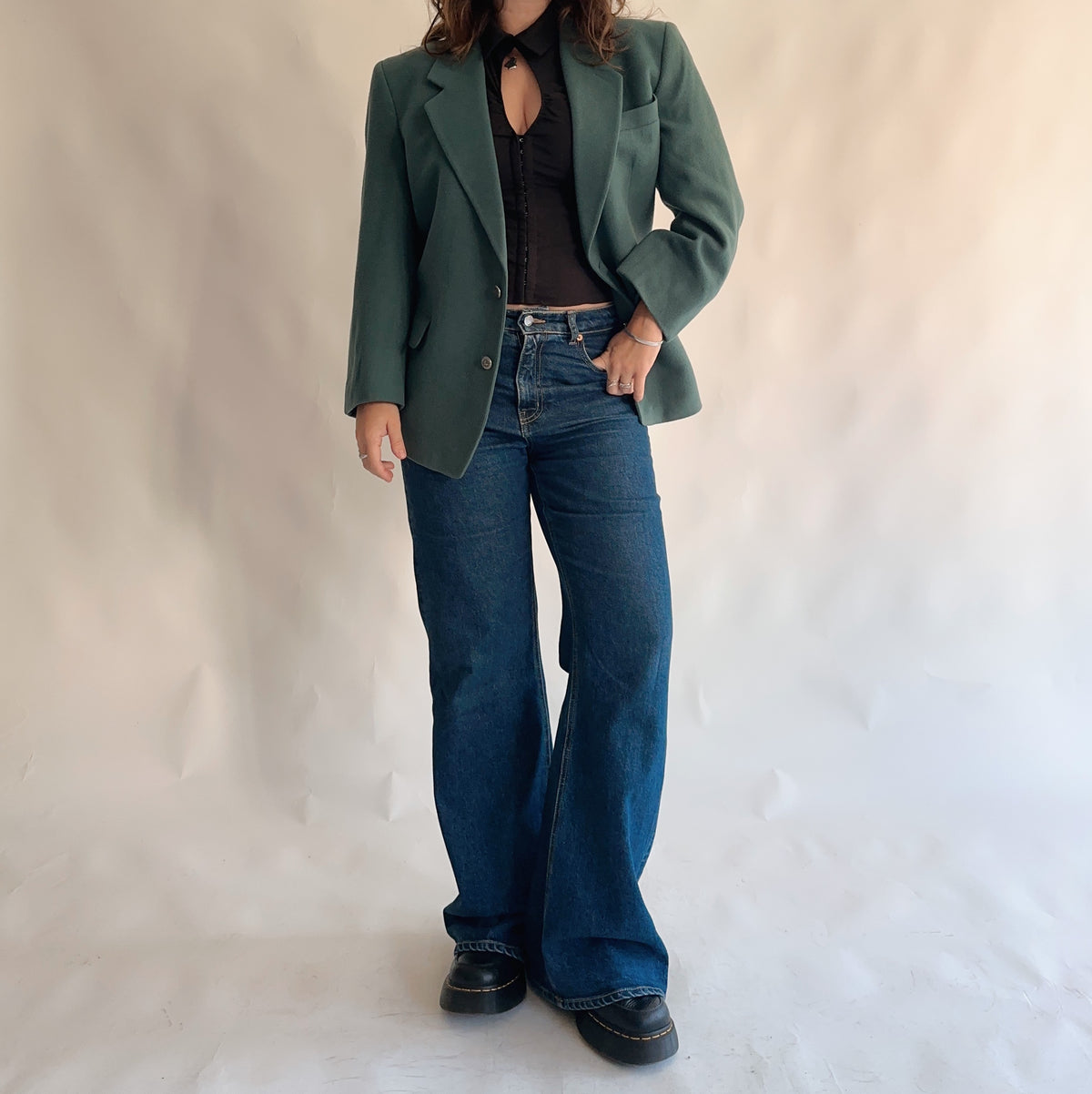 blazer vintage lã (L)