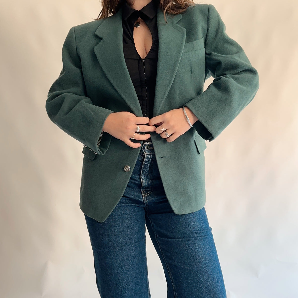 blazer vintage lã (L)