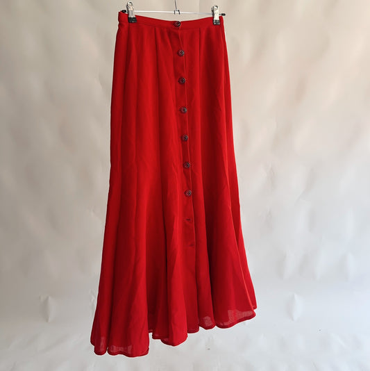 Saia Vintage Vermelha de botões (XS)