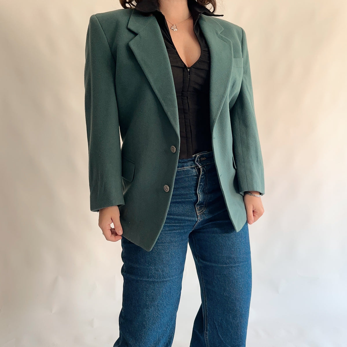 blazer vintage lã (L)