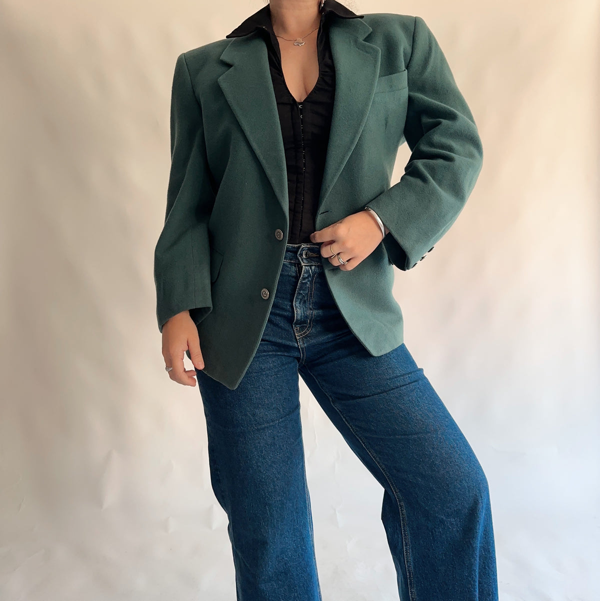 blazer vintage lã (L)