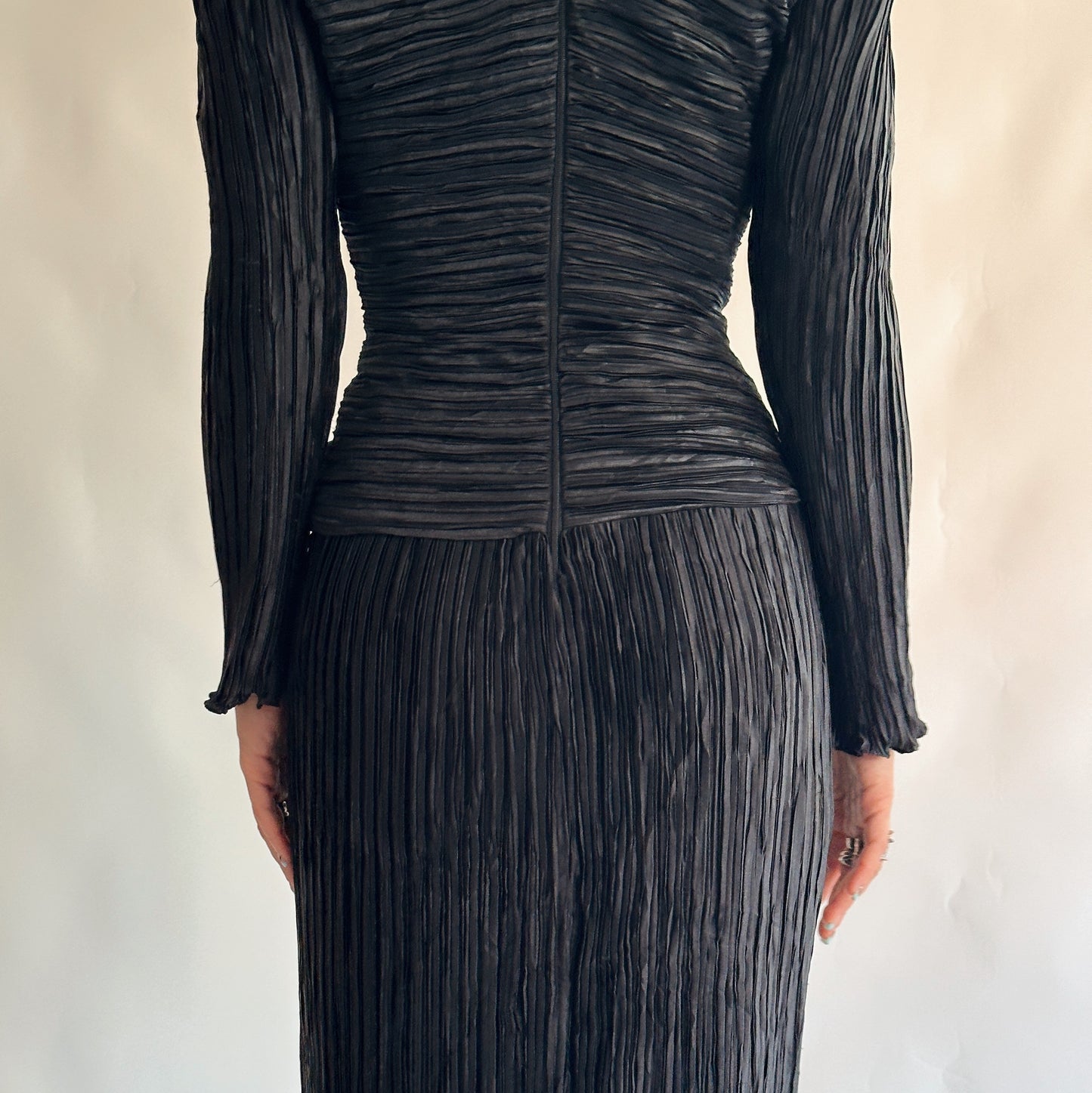 vestido vintage maxi de gala (S)