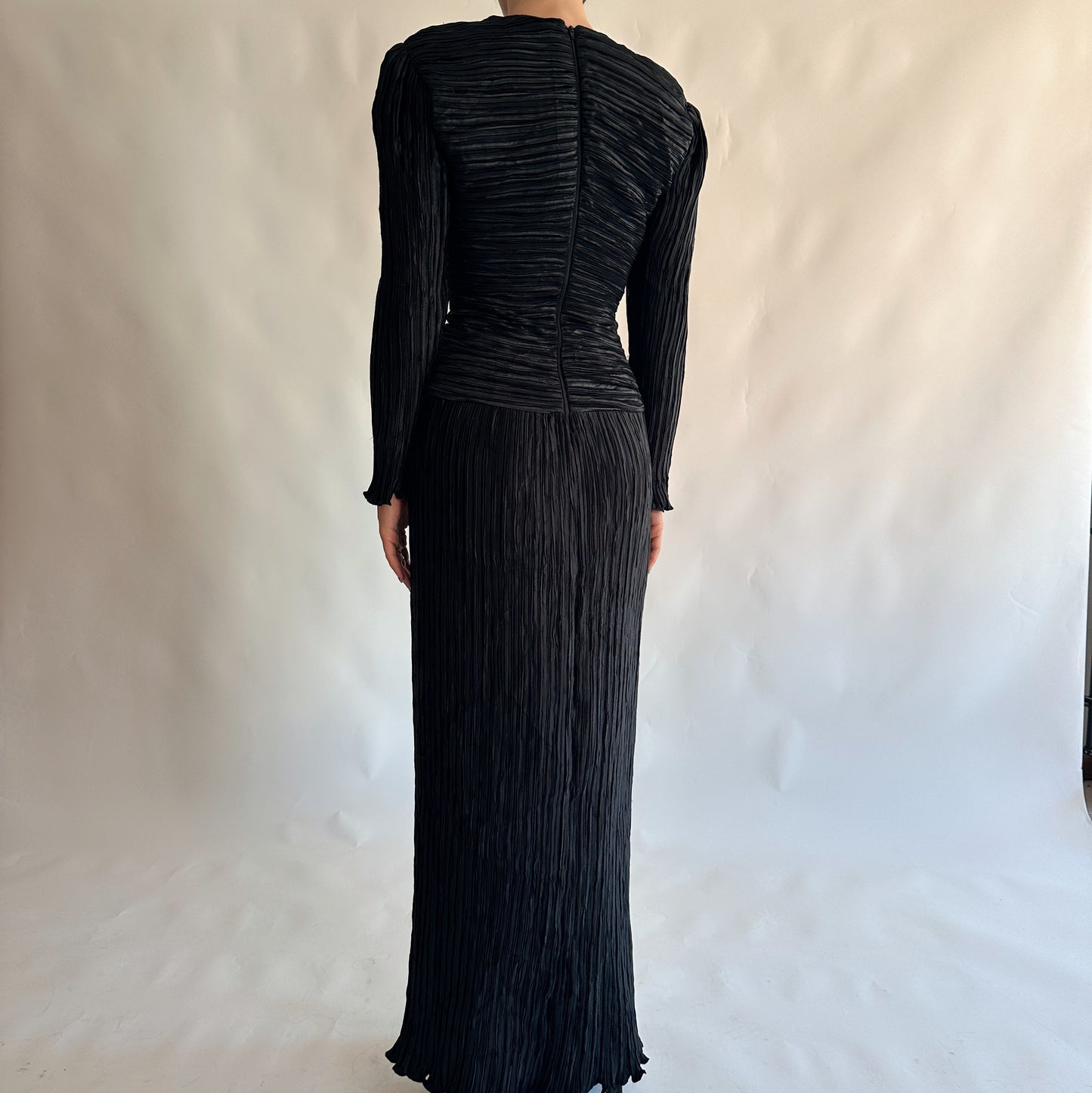 vestido vintage maxi de gala (S)