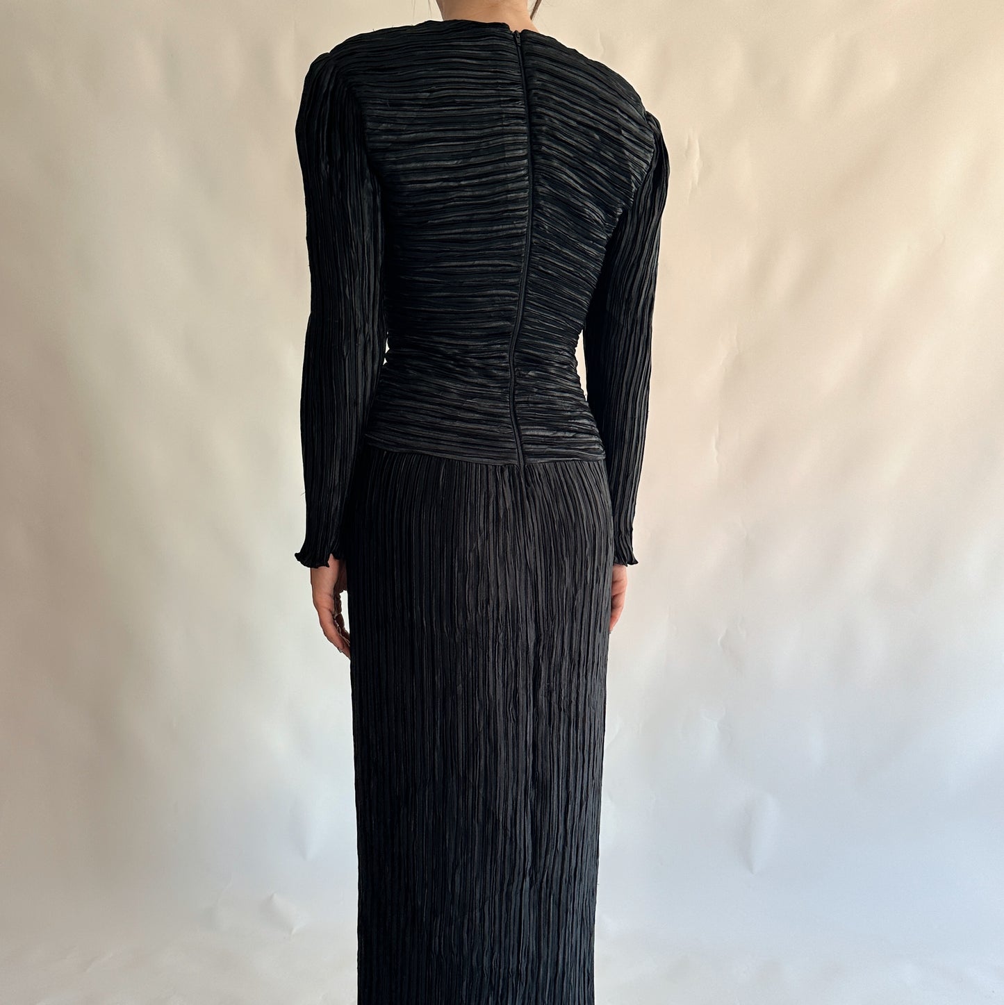 vestido vintage maxi de gala (S)