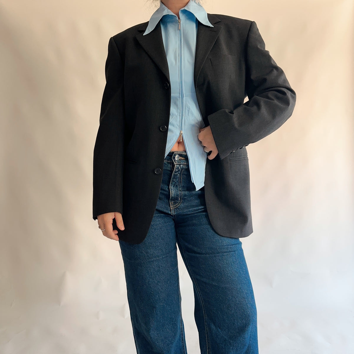 Blazer vintage 60% lã (L)