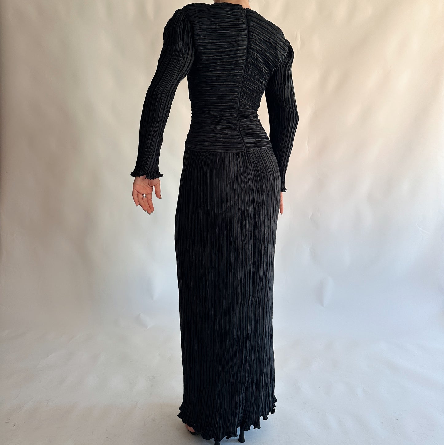 vestido vintage maxi de gala (S)