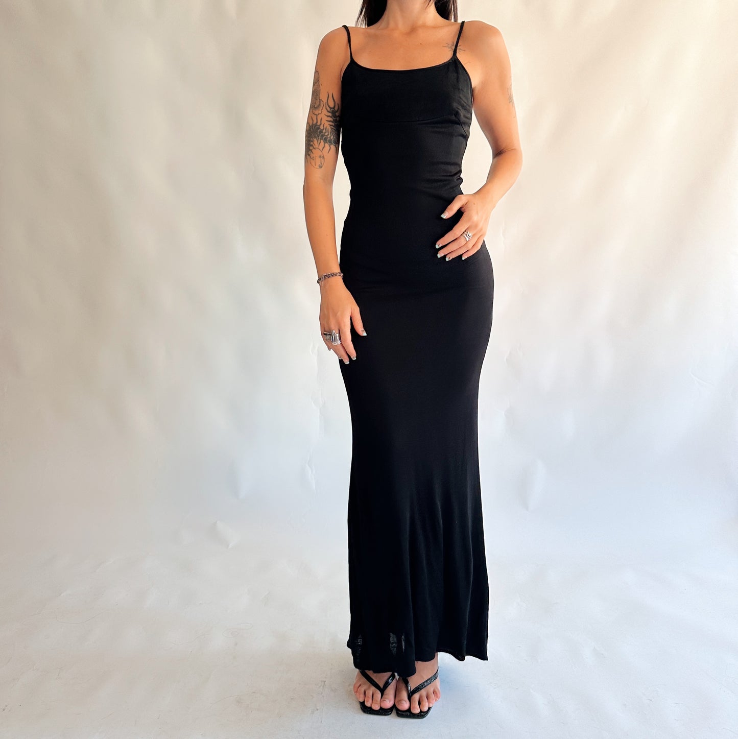 vestido vintage de cerimónia maxi 90s (S)