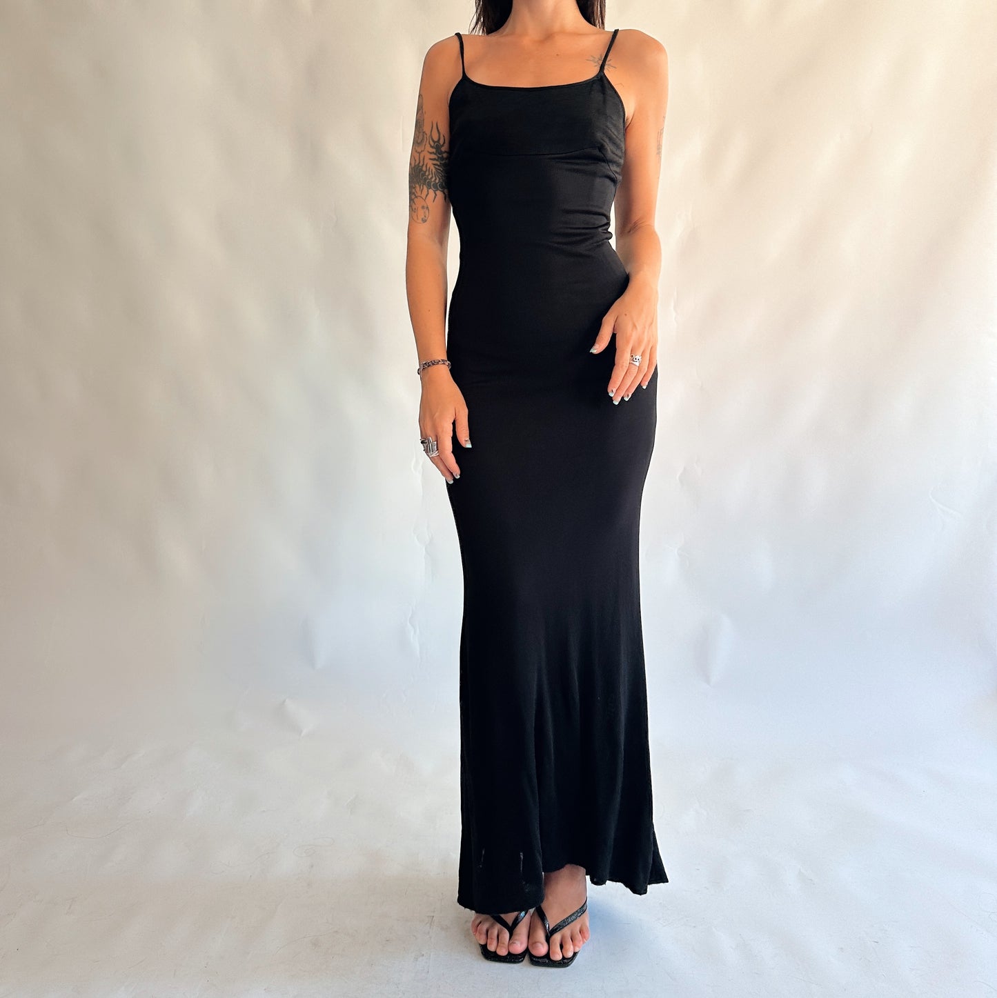 vestido vintage de cerimónia maxi 90s (S)