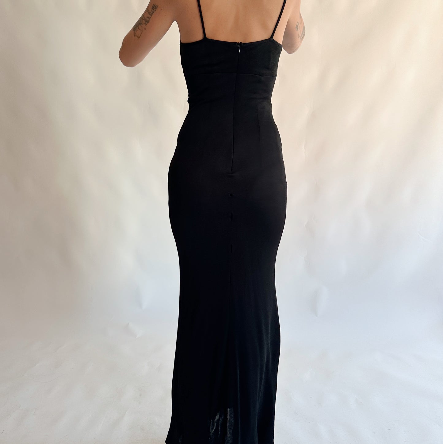 vestido vintage de cerimónia maxi 90s (S)