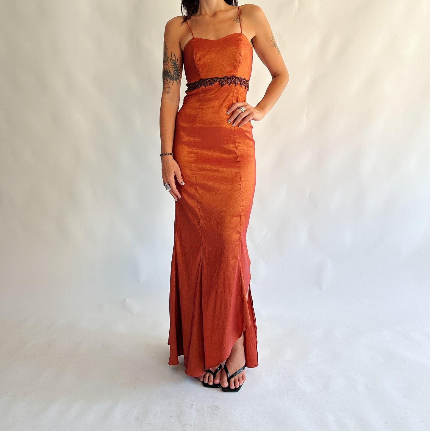 vestido vintage 90s de festa (XS-S)