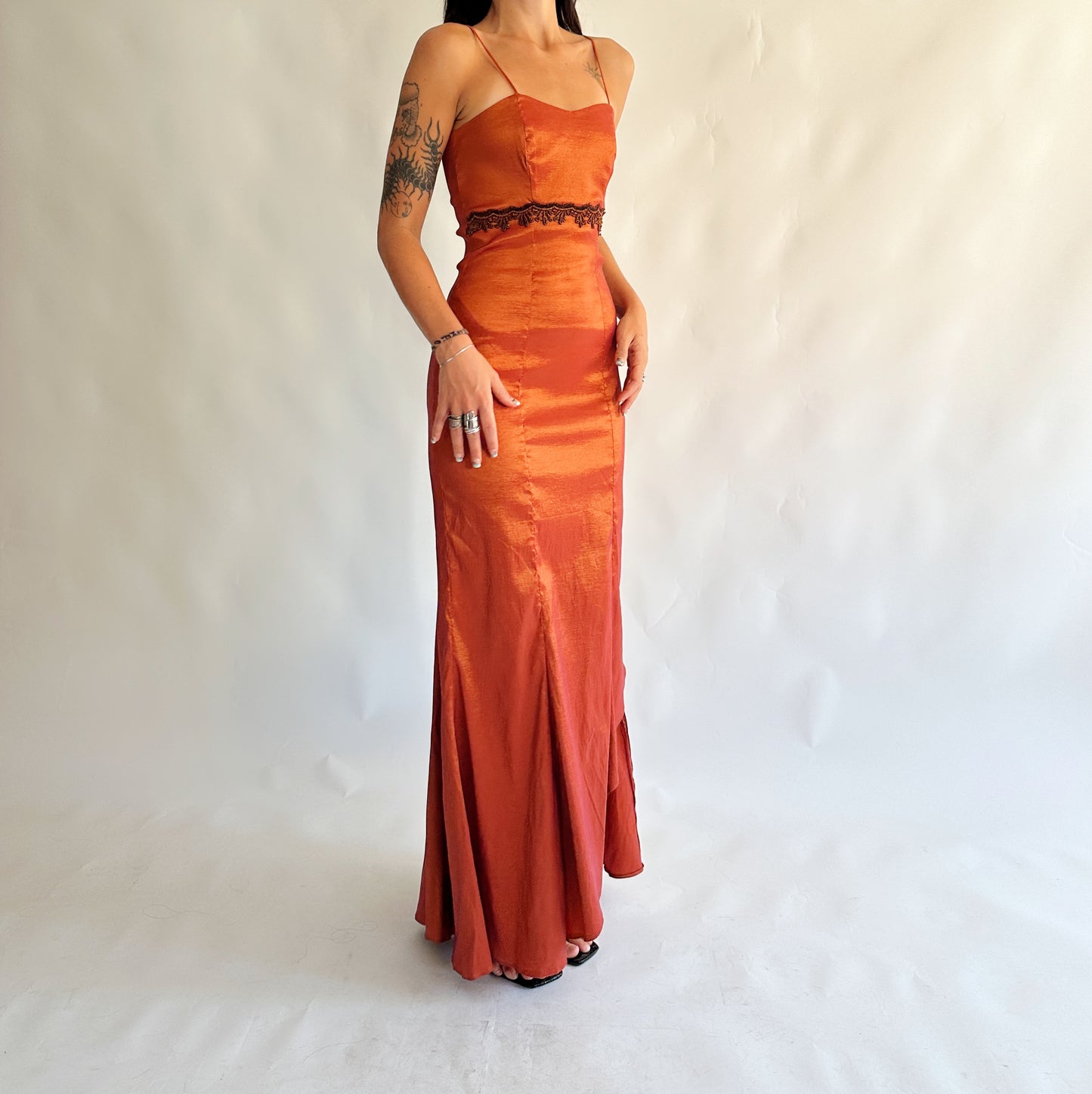 vestido vintage 90s de festa (XS-S)