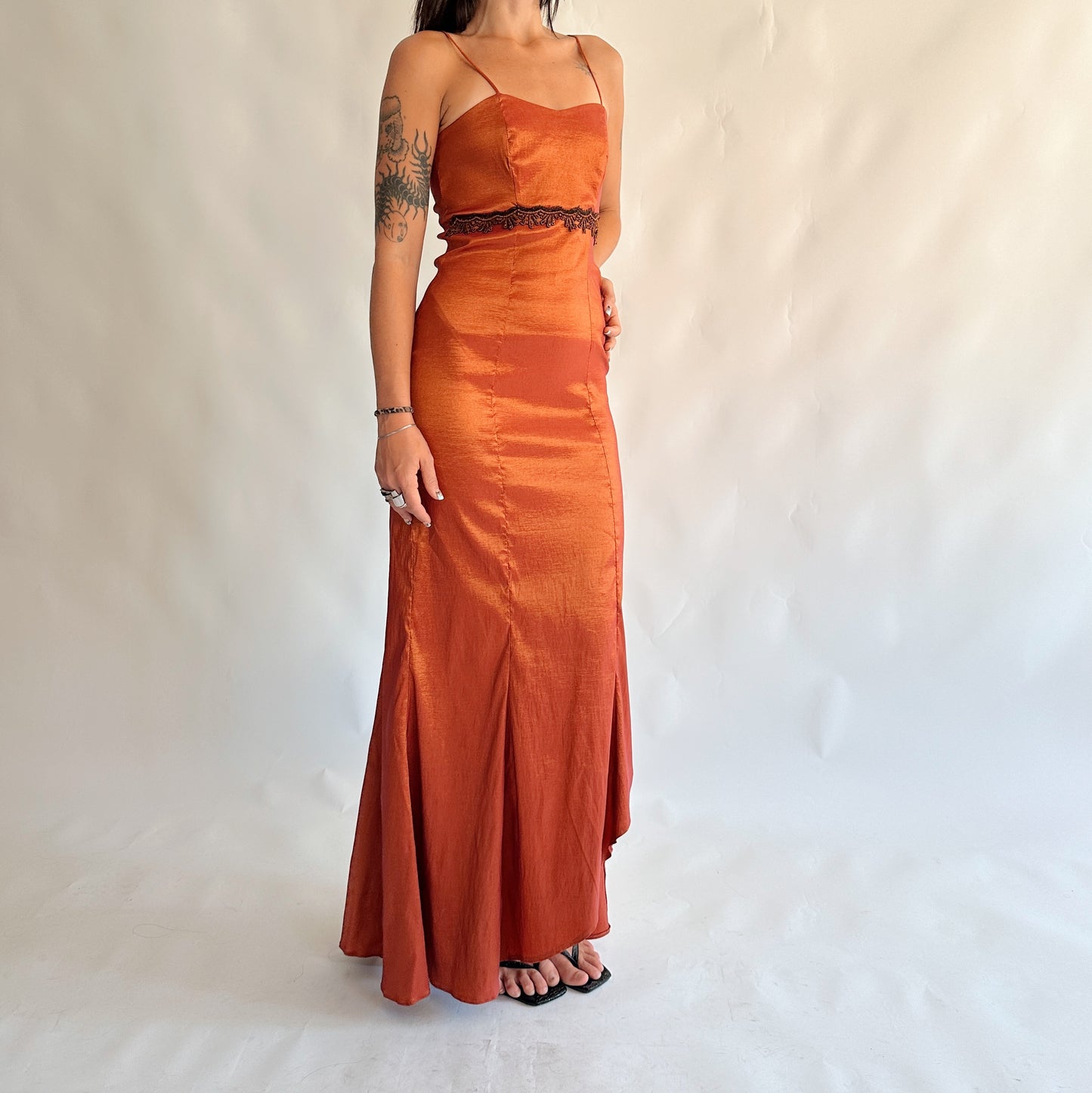 vestido vintage 90s de festa (XS-S)