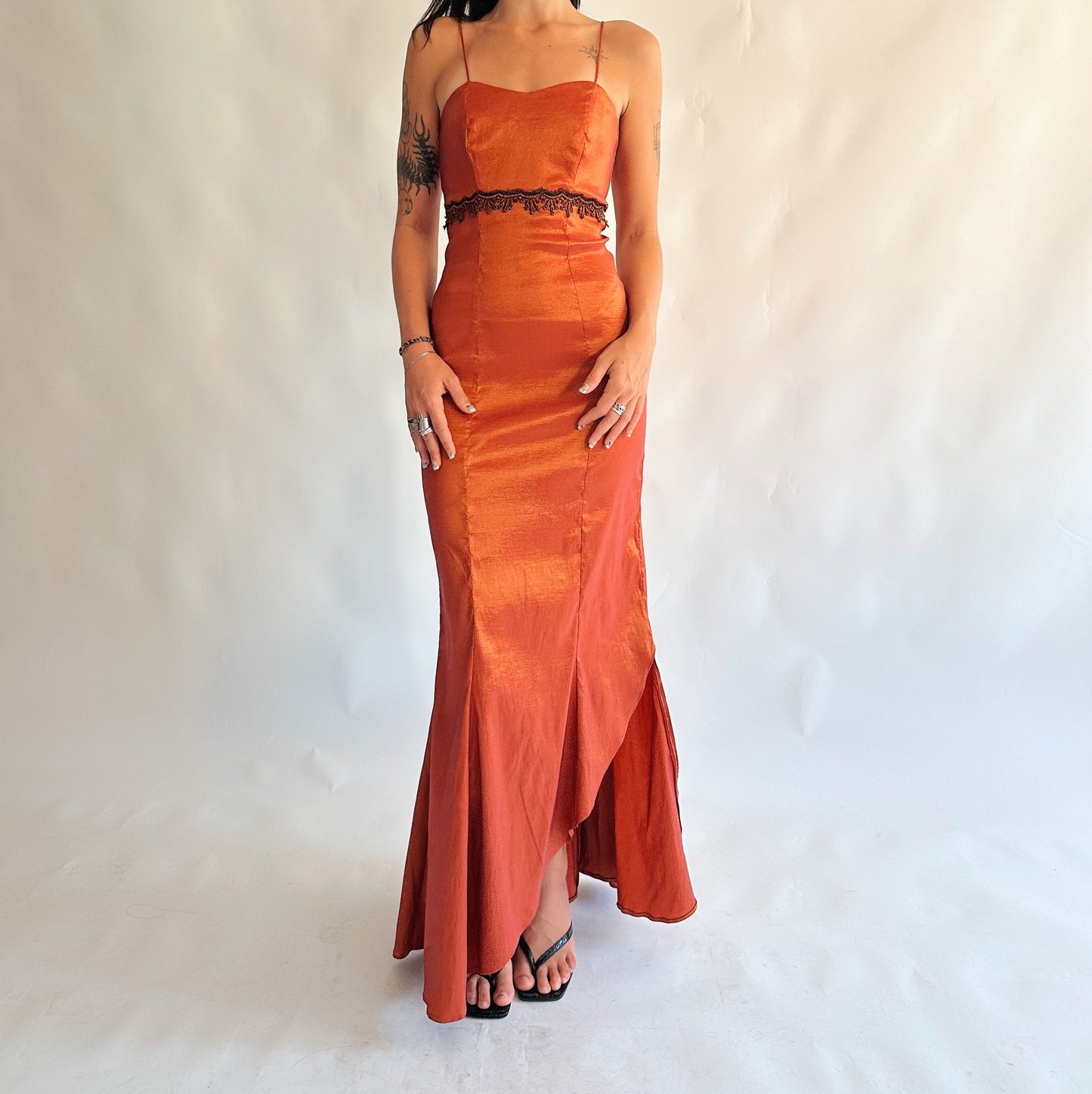 vestido vintage 90s de festa (XS-S)