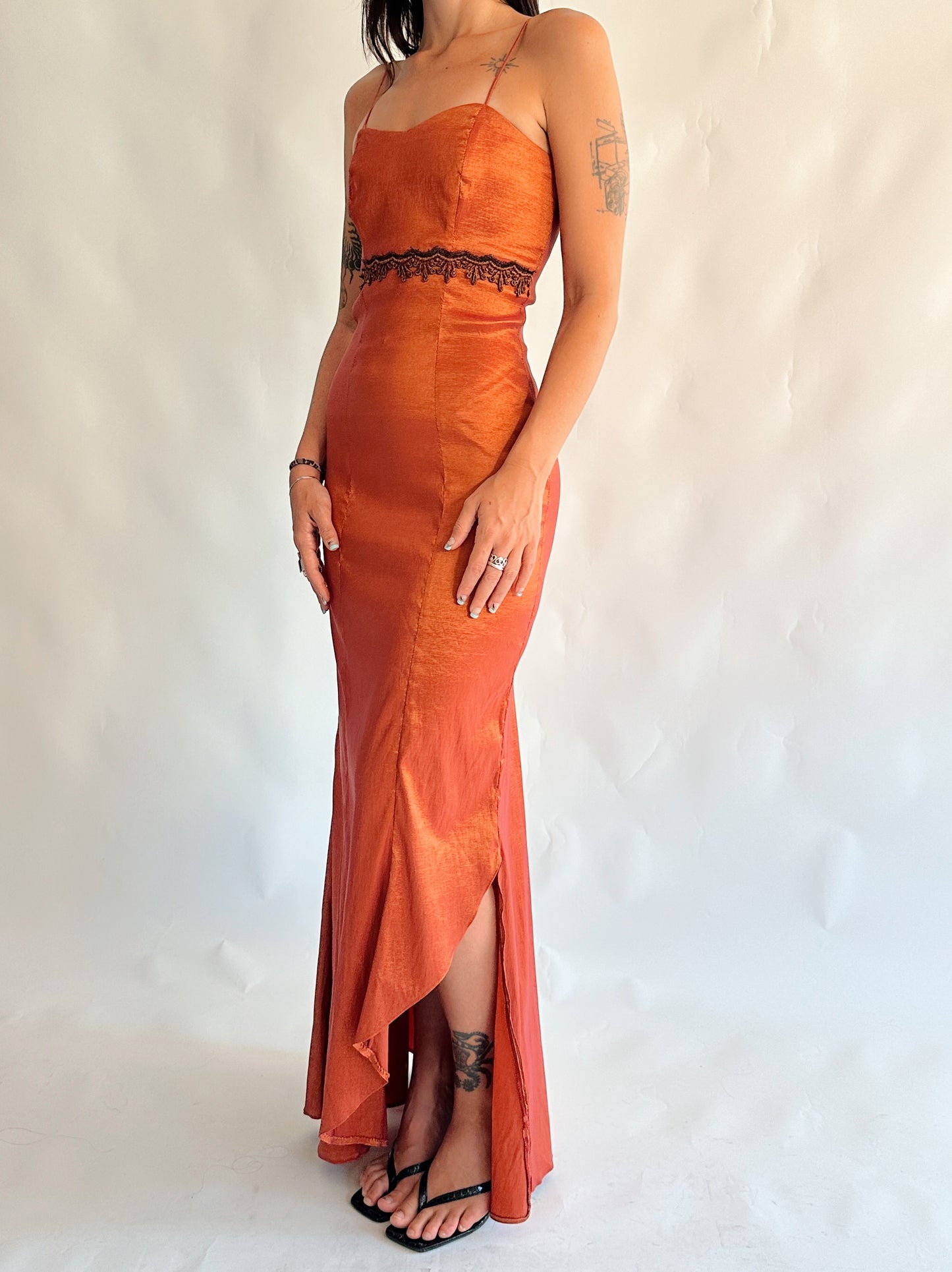 vestido vintage 90s de festa (XS-S)