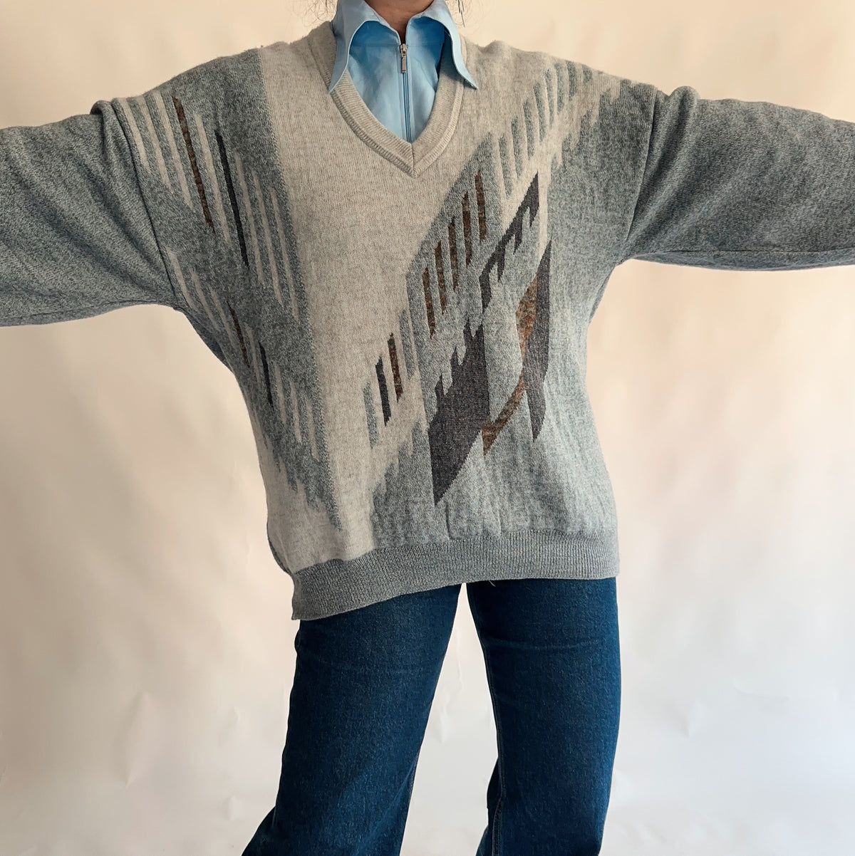 camisola vintage lã + acrilico (XL)