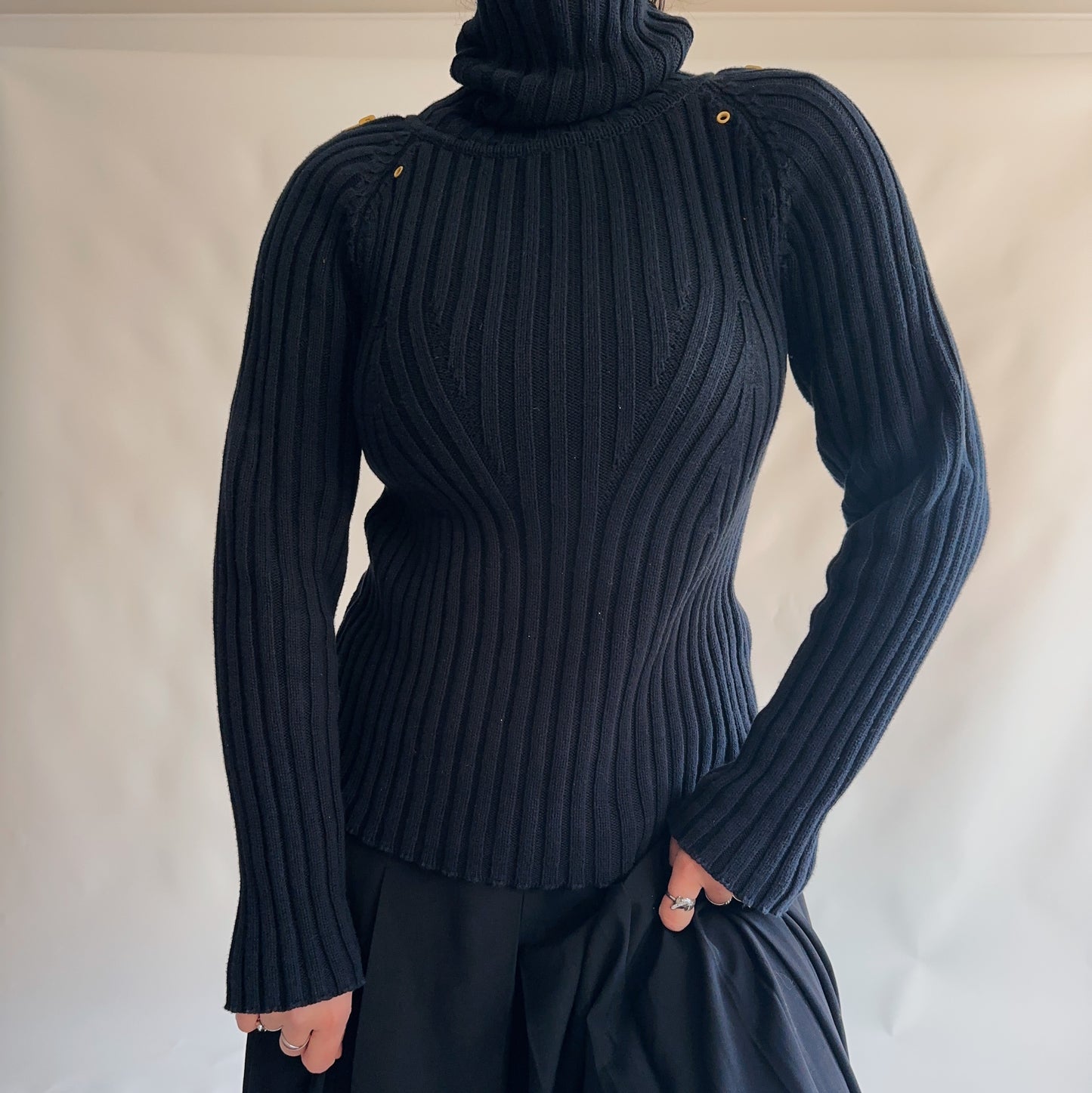 camisola vintage y2k gola alta (M-L)