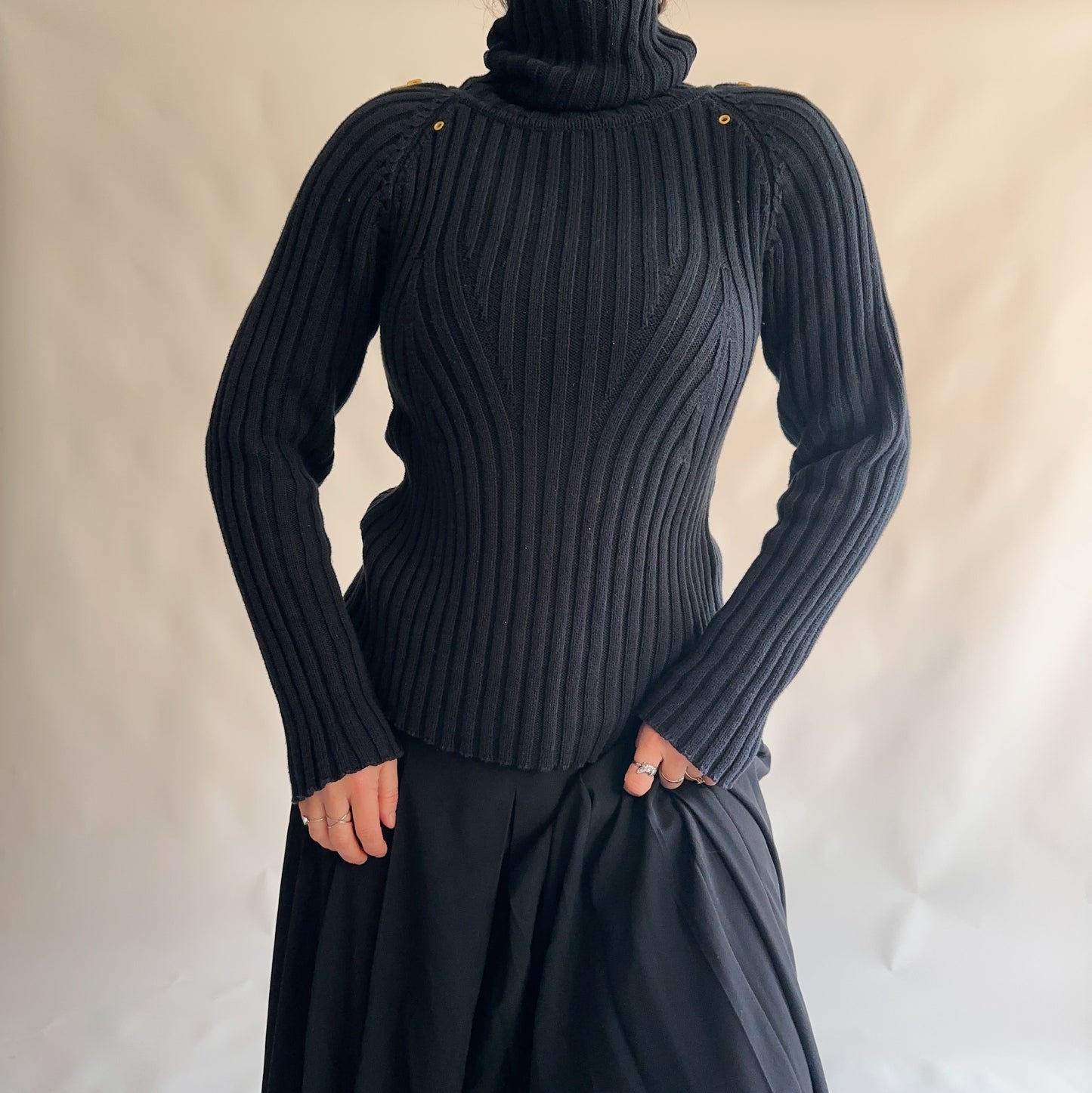 camisola vintage y2k gola alta (M-L)