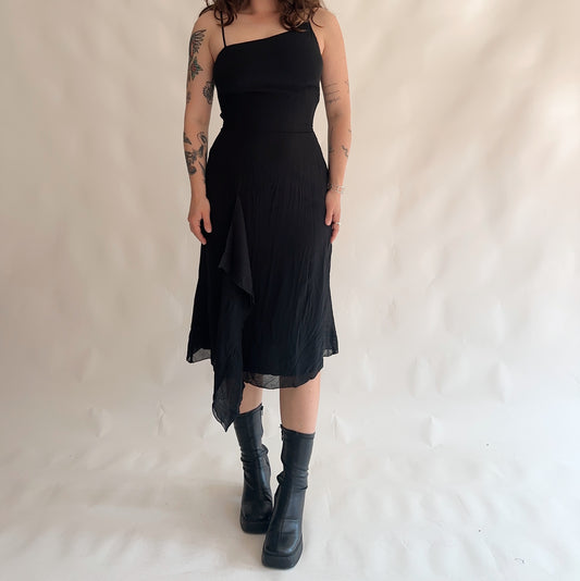 Vestido Vintage y2k assimétrico (M)
