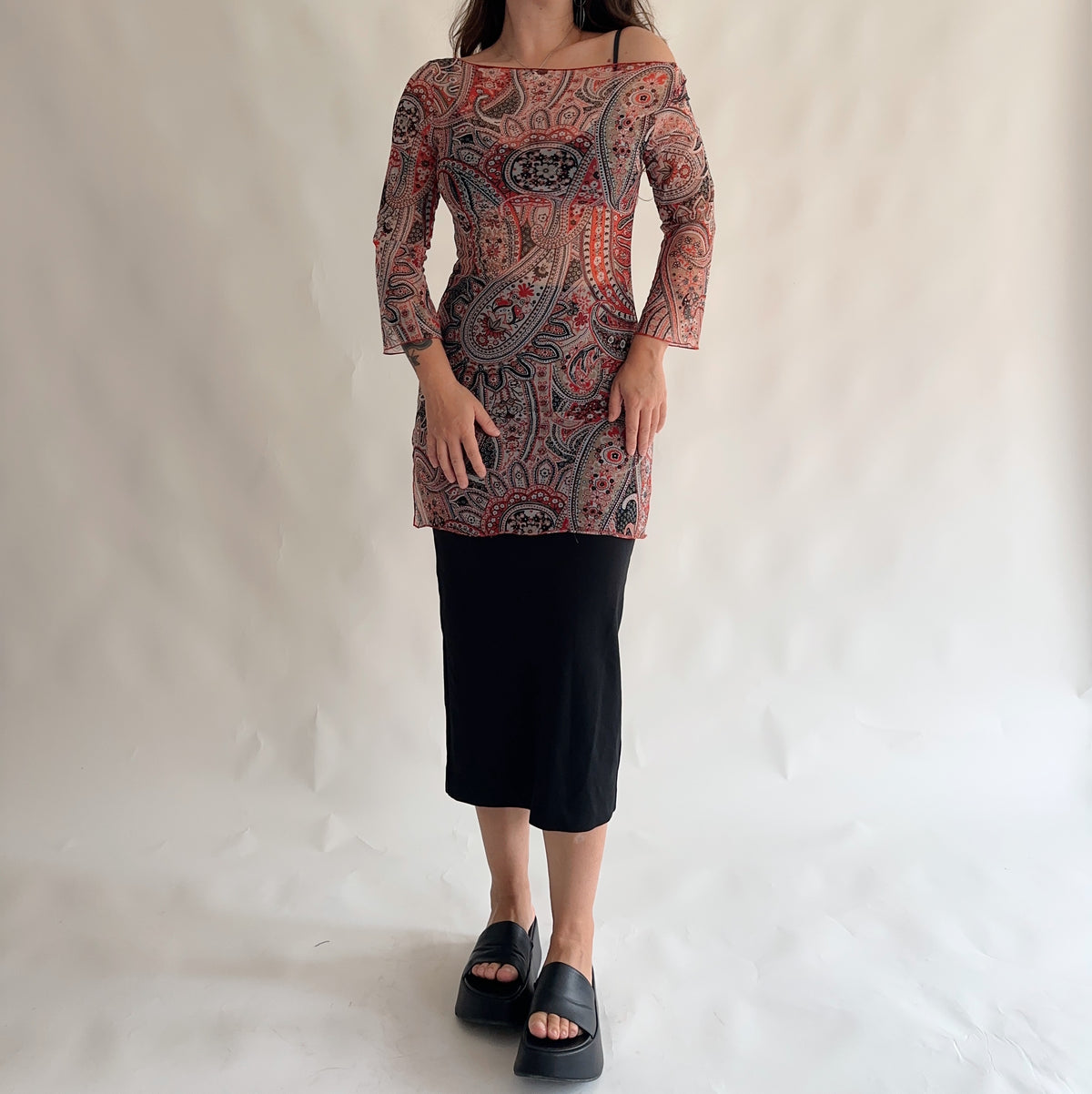 camisa vintage mesh y2k (S)
