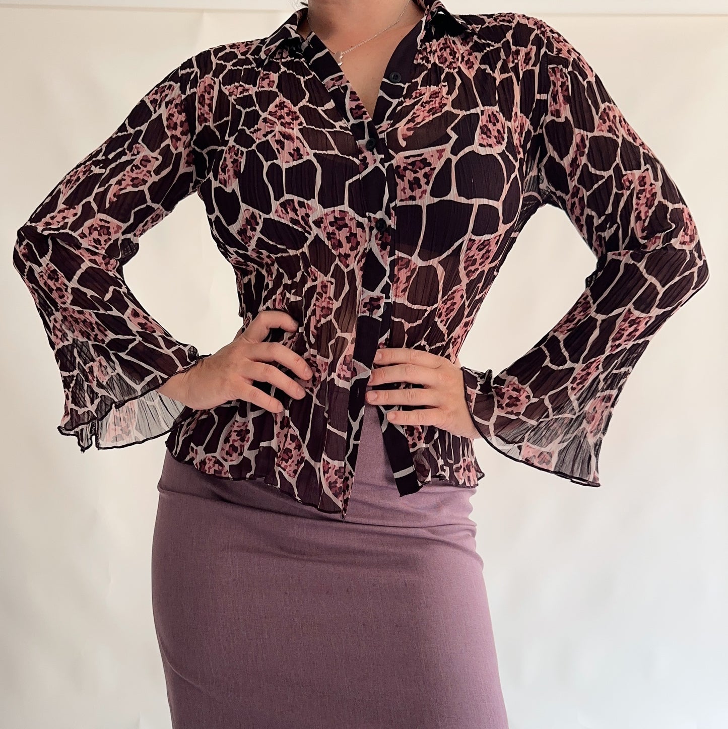 camisa vintage mesh y2k (M)